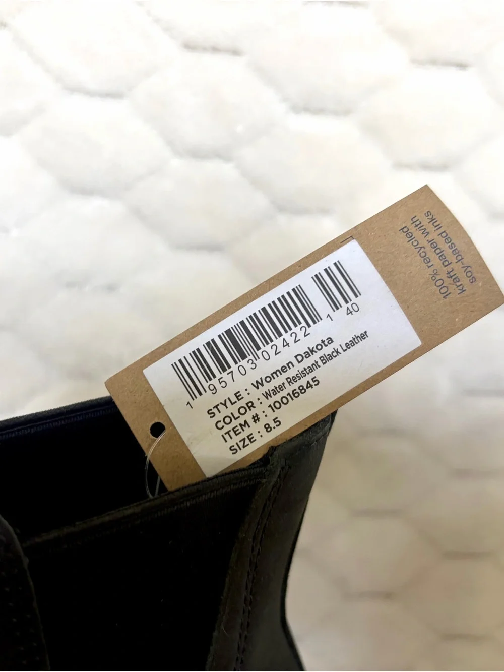 Toms Black Chelsea Lug Booties with Tan Welt